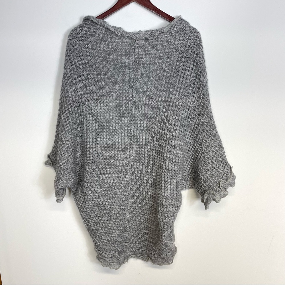 Moth Rocia Ruffled Gray Cardigan Size Small - Picture 9 of 10